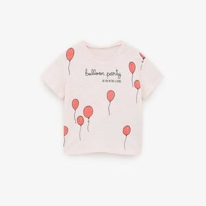 Zara | Balloon Print T-Shirt Light Pink